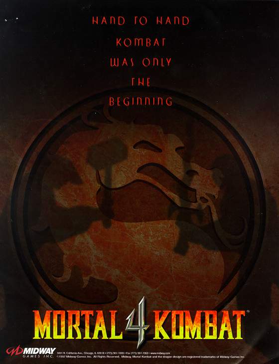 Mortal Kombat 4 Flyer: 1 front